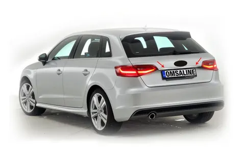 Планка над номером HB (нерж) для Ауди A3 2012-2020 рр — Audi A3 2012-2020 гг. DianaParts