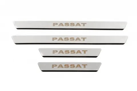 Накладки на пороги Carmos V1 (4 шт, нерж) для Volkswagen Passat СС 2008-2017 рр — Volkswagen Passat СС 2008-2017 гг. DianaParts