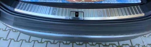 Накладка на задній поріг OmsaLine (нерж) для Skoda Kodiaq 2016-2023 рр — Skoda Kodiaq 2016-2023 гг. DianaParts