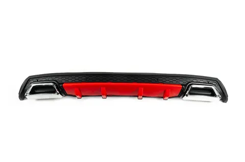 Універсальний задній дифузор DPT V-5 (ABS) (червоний-2026чорний глянець) — Универсальные аксессуары DianaParts