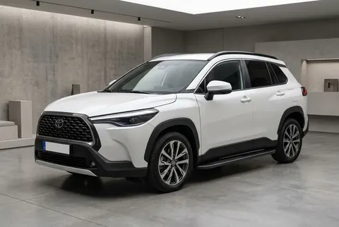 Бокові пороги Bosphore Black (2 шт., Алюміній) для Toyota Corolla Cross 2020- рр — Toyota Corolla Cross 2020- гг. DianaParts