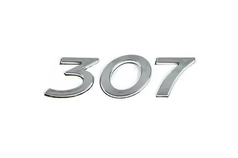 Напис 307 (105мм на 30мм) для Peugeot 307 2001-2008 рр — Peugeot 307 2001-2008 гг. DianaParts