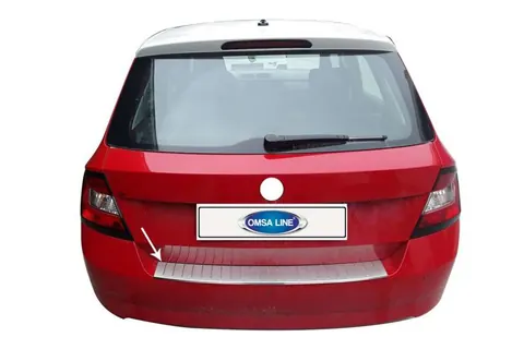 Накладка на задній бампер (нерж) для Skoda Fabia 2014-2021 рр — Skoda Fabia 2014-2021 гг. DianaParts