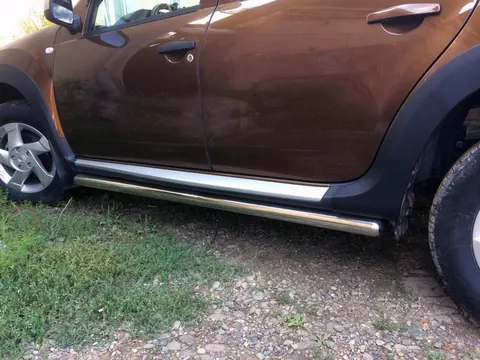 Бічні труби без вставок (2 шт., нерж.) 60 мм для Renault Duster 2008-2017 рр — Renault Duster 2008-2017 гг. DianaParts