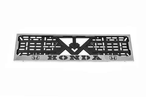 Рамка під номер хром Honda (1 шт, нержавіюча сталь) для Honda — Honda DianaParts