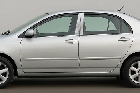 Хром на стійки (4 шт, нерж) для Toyota Corolla 2002-2007 рр — Toyota Corolla 2002-2007 гг. DianaParts