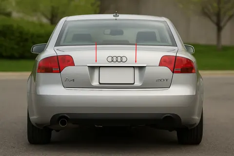 Накладка над номером (Carmos. нерж.) V-2 для Ауди A4 B7 2004-2008 рр — Audi A4 B7 2004-2008 гг. DianaParts