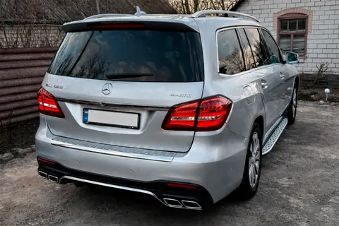 Задній дифузор GLS63 AMG (з насадками Chrome) для Mercedes GL/GLS сlass X166 2012-2019 рр — Mercedes GL/GLS сlass X166 2012-2019 гг. DianaParts
