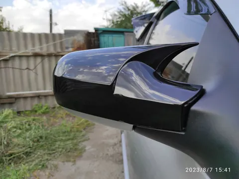 Накладки на дзеркала BMW-style (2 шт) для Renault Megane II 2004-2009 рр — Renault Megane II 2004-2009 гг. DianaParts