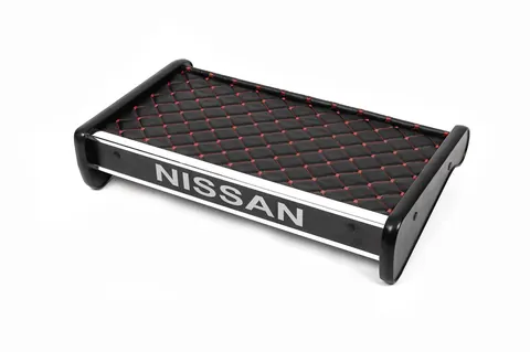 Полиця на панель (2001-2010, Чорна з червоною ниткою) для Nissan Primastar рр — Nissan Primastar 2002-2014 гг. DianaParts