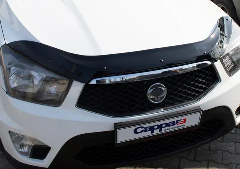 Дефлектор капота (2013-2018, EuroCap) для SsangYong Action рр — SsangYong Action 2005-2018 гг. DianaParts