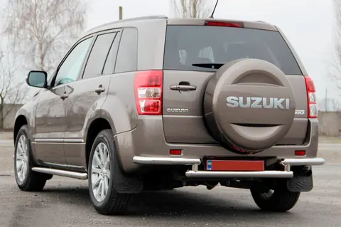 Задній захист AK003-2 (нерж) для Suzuki Grand Vitara 2005-2017 рр — Suzuki Grand Vitara 2005-2017 гг. DianaParts