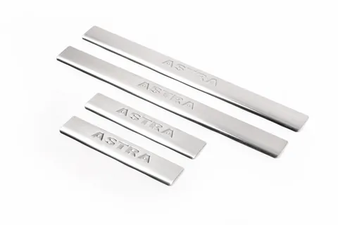 Накладки на пороги Omsa (нерж) Coupe (2 штуки) для Opel Astra G classic 1998-2012 рр — Opel Astra G classic 1998-2012 гг. DianaParts