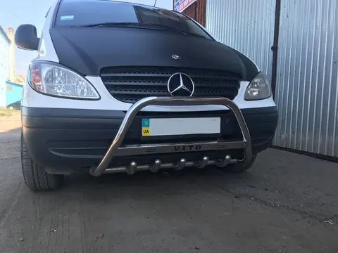 Кенгурятник 60мм (нерж.) без напису, 2004-2010, 51мм для Mercedes Vito W639 рр — Mercedes Vito W639 2004-2014 гг. DianaParts