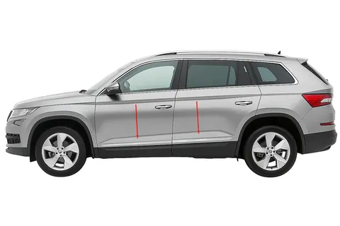 Молдинг дверний Carmos вузький (нерж) для Skoda Kodiaq 2016-2023 рр — Skoda Kodiaq 2016-2023 гг. DianaParts