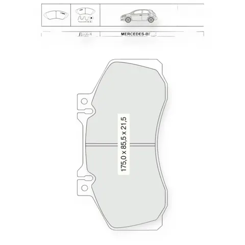 Колодки гальмівні Mercedes-Benz T2, Vario 608-814D (1986-1996) передні Dafmi-Intelli