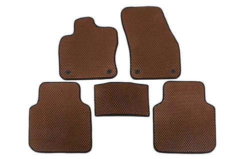 Килимки EVA (Allspase, 2 ряда, Коричневий) для Volkswagen Tiguan 2016-2023 рр — Volkswagen Tiguan 2016-2023 гг. DianaParts