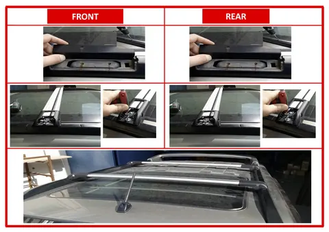 Перемички на рейлінг під ключ WingBar V1 (2 шт) Сірі для Nissan X-trail T31 2007-2014 рр — Nissan X-trail T31 2007-2014 гг. DianaParts