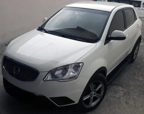 Бокові пороги Allmond Black (2 шт., Алюміній) для SsangYong Korando 2010-2019 рр — SsangYong Korando 2010-2019 гг. DianaParts