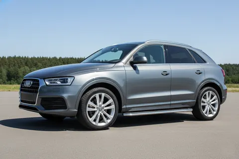 Бокові пороги Maydos V2 (2 шт., алюміній -2026 нерж) для Ауди Q3 2011-2019 рр — Audi Q3 2011-2019 гг. DianaParts