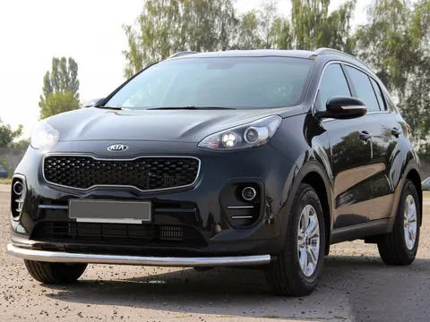 Передній захист ST008 (нерж) для Kia Sportage 2015-2021 рр — Kia Sportage 2015-2021 гг. DianaParts